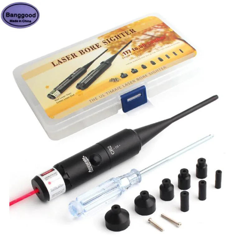 

Banggood 8306 5mW Red Dot Laser Bore Sight Kit Collimator for .177 - .50 Caliber Rifle Scope T6061 Aluminum Boresighter Handgun