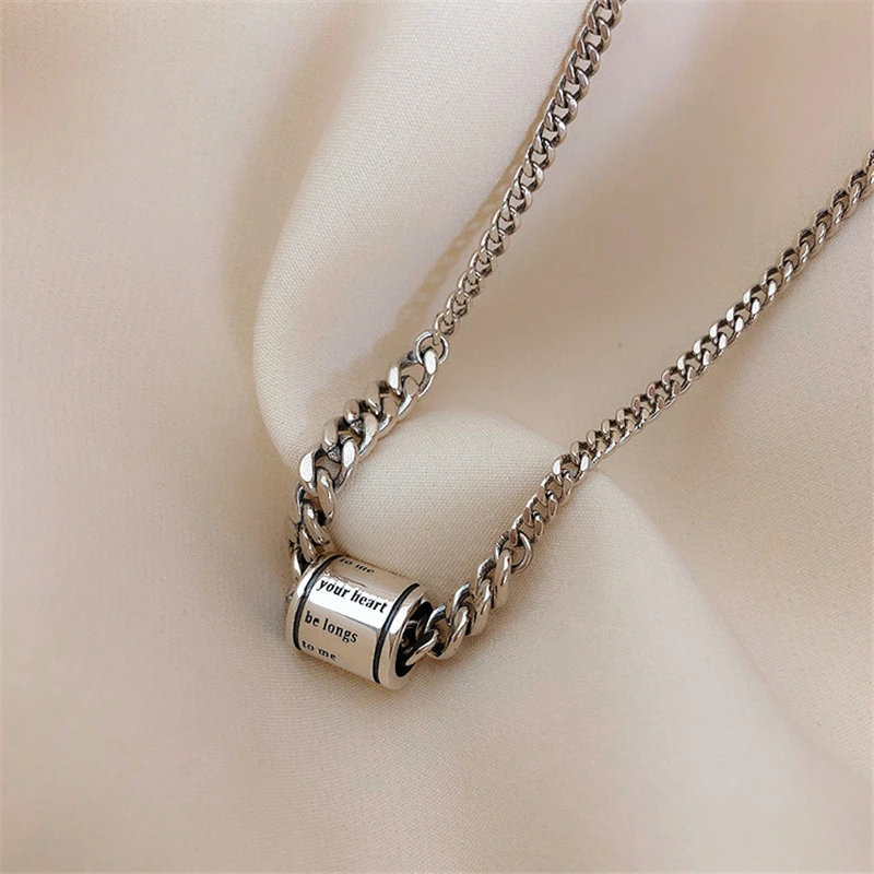 Модное геометрическое ожерелье с подвеской в виде колонны надписью Love женское