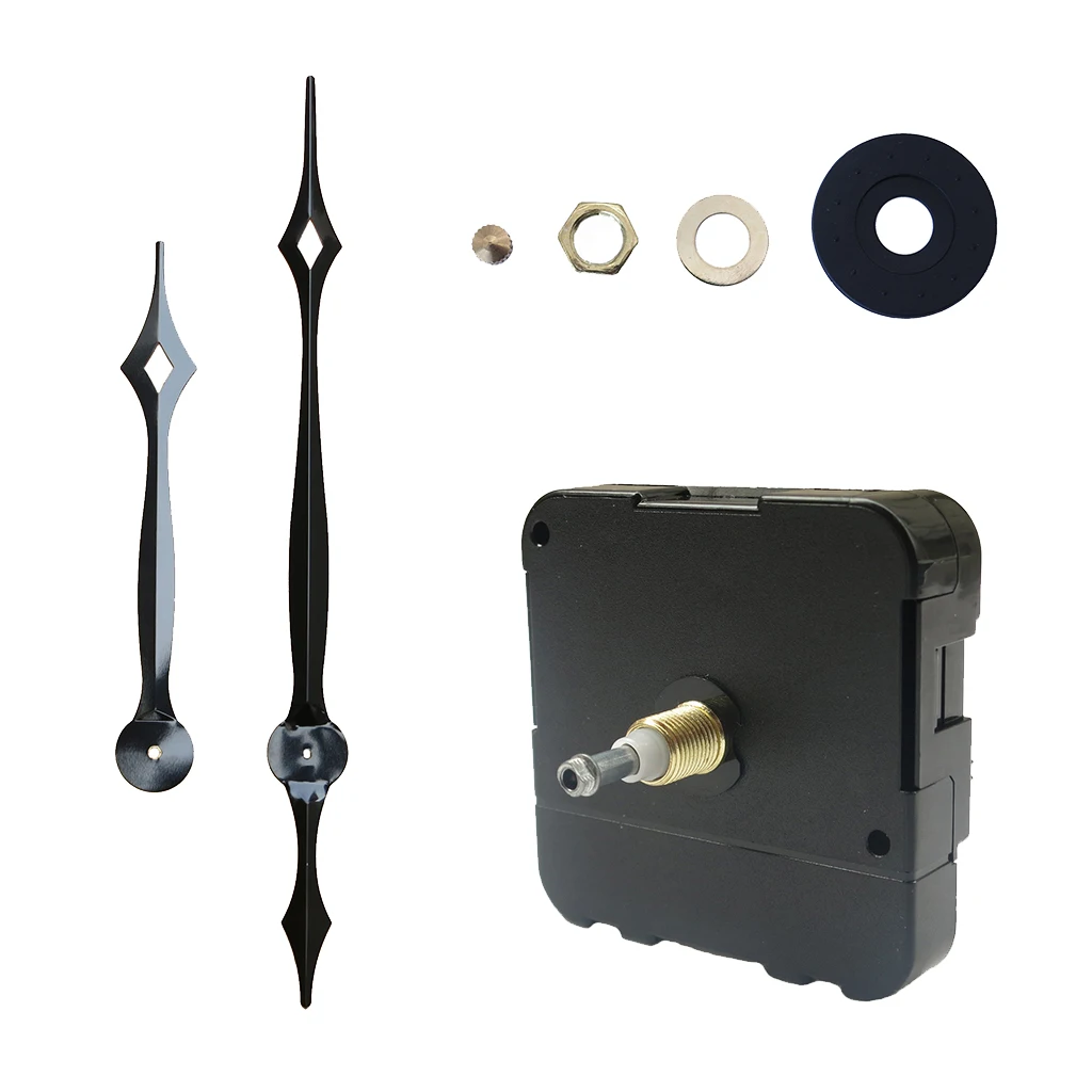 Черный механизм часового механизма с длинным валом 22 мм максимальная толщина