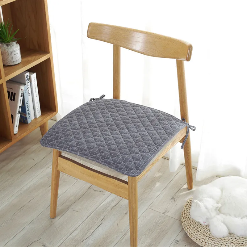 

New Nordic Cotton Plaid Chair Cushion Cushion Hip Pad Square Simple Japanese Office Chair Cushion Sofa Cushion