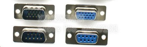 DB9 DB15 DB25 DB37 отверстие/Pin Женский/мужской синий Сварные Разъем RS232 последовательный