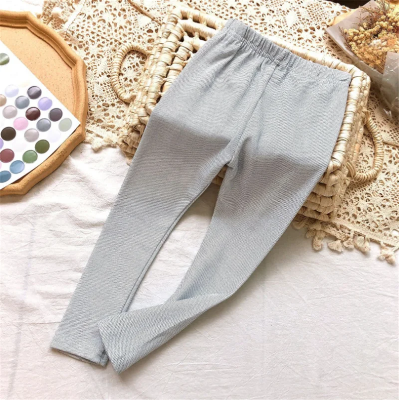 

Spring Autumn Girls Pants 2021 Cotton Printed Dot Leggings Baby Casual Trousers Children's Clothing