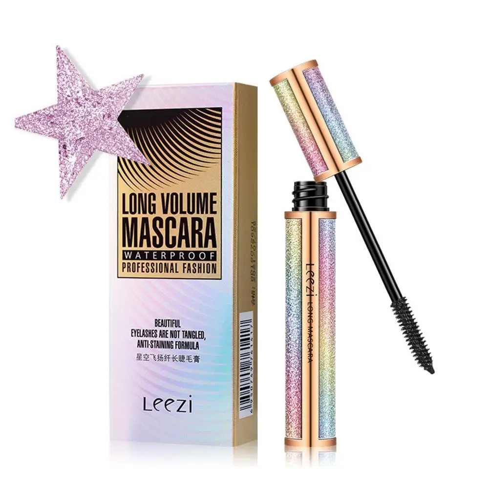 

4D Silk Fiber Eyelash Mascara Lengthening Makeup Black Good Eye Eye Quality Waterproof Waterproof Black Eyelash Long Makeup P0H7