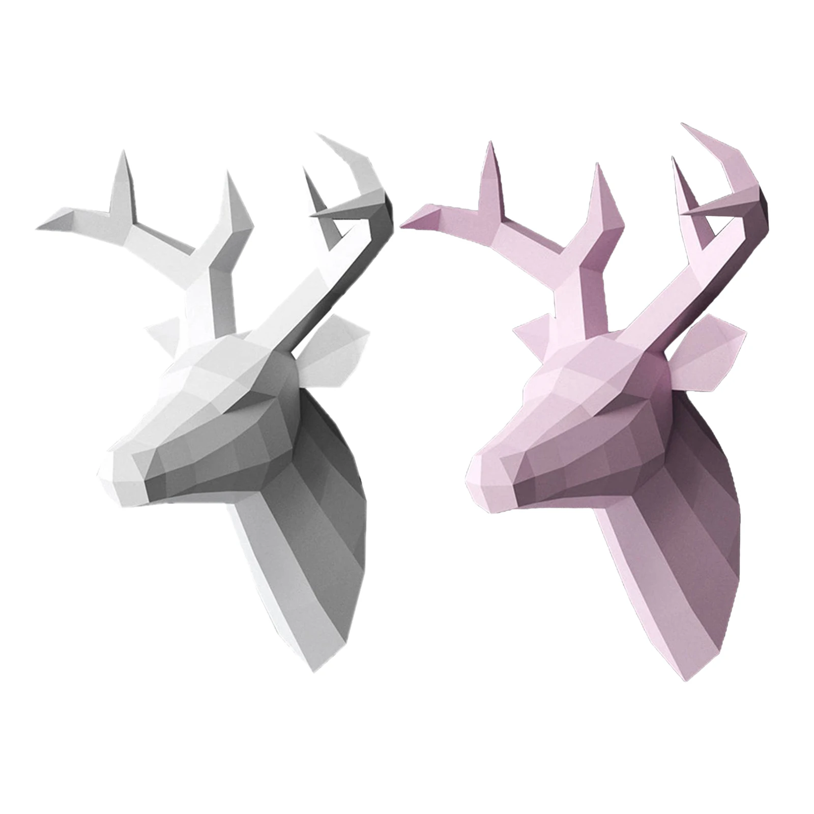 

Wall Decor 3D Deer Head Statue Sculpture 60x45x32cm Home Decoration Modern Living Room Decorative Statue