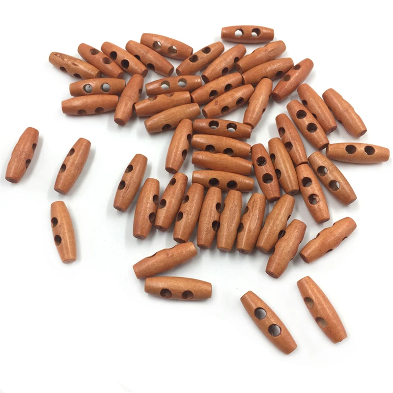 50 шт. деревянные пуговицы для одежды аксессуары винтажные натурального цвета с 2