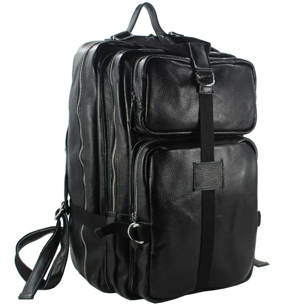 Модный мужской рюкзак из натуральной кожи кожаный большой дорожный дорожная