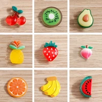 10pcslot resin fruit flatback scrapbook crafts for jewelry making cherry peach banana cabochons diy hairpin brooch accessories