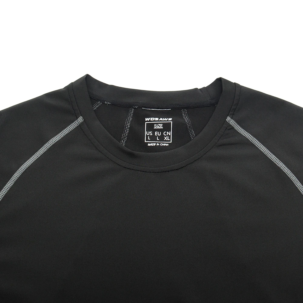 

WOSAWE Autumn Spring Running T-Shirts Breathable Long Sleeve Men Fitness Exercise Gym T Shirt Compression Sportswear