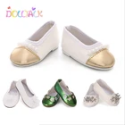 Аксессуары для игрушек кукла новорожденная Новинка блестящая сшитая вручную мини кукла обувь носки с перламутром для 18-дюймовой американской куклы