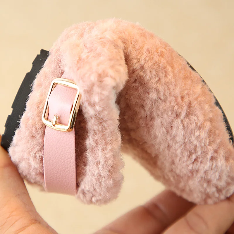 

Girls plush cotton-padded shoes Children's winter 2019 models plus velvet padded shoes baby boys warm winter shoes plush shoes