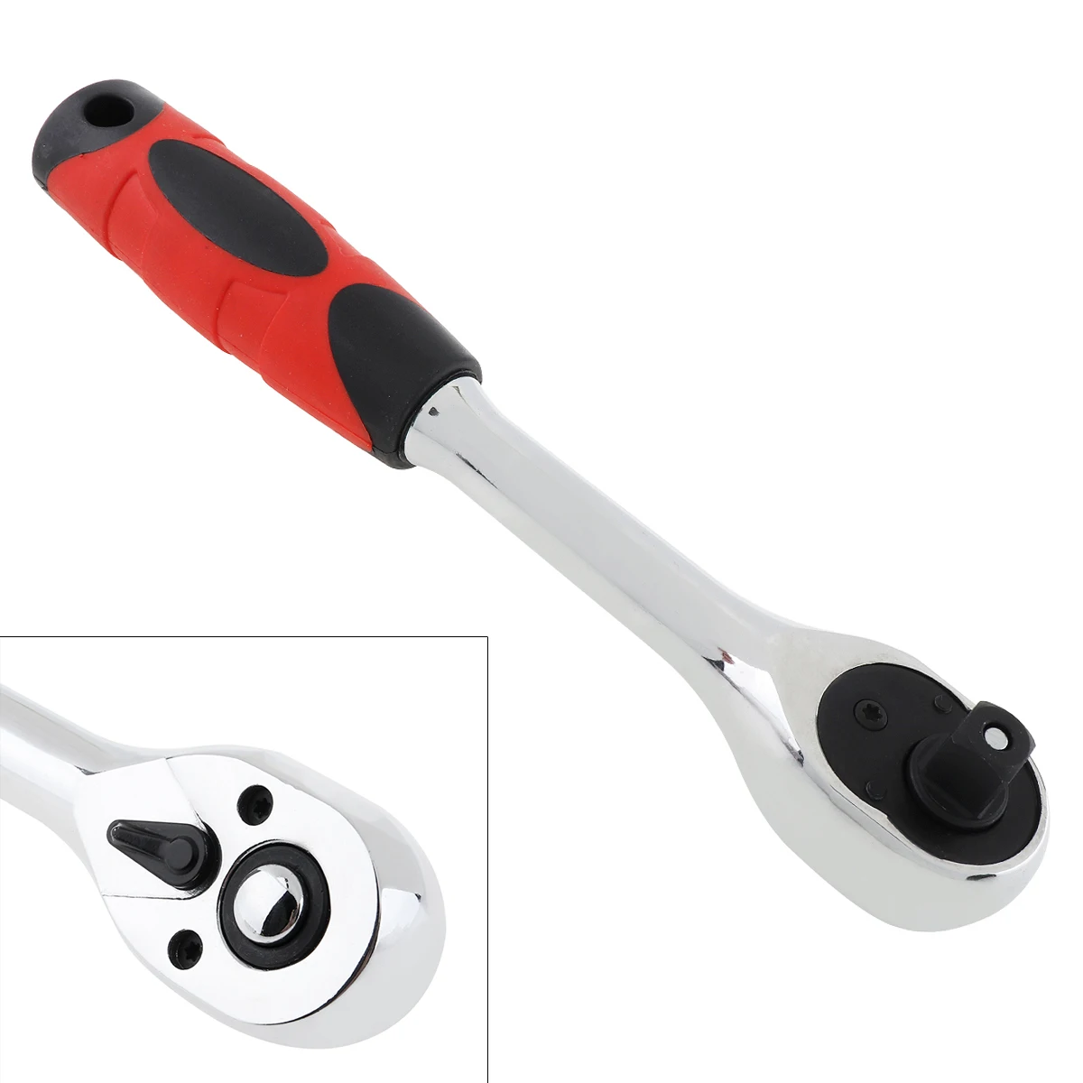 

1pcs 3 / 8" Steel Quick Steel Ratchet Wrench with 72 Teeth Universal Vehicle Socket Wrench Spanner Hand Repair Tool