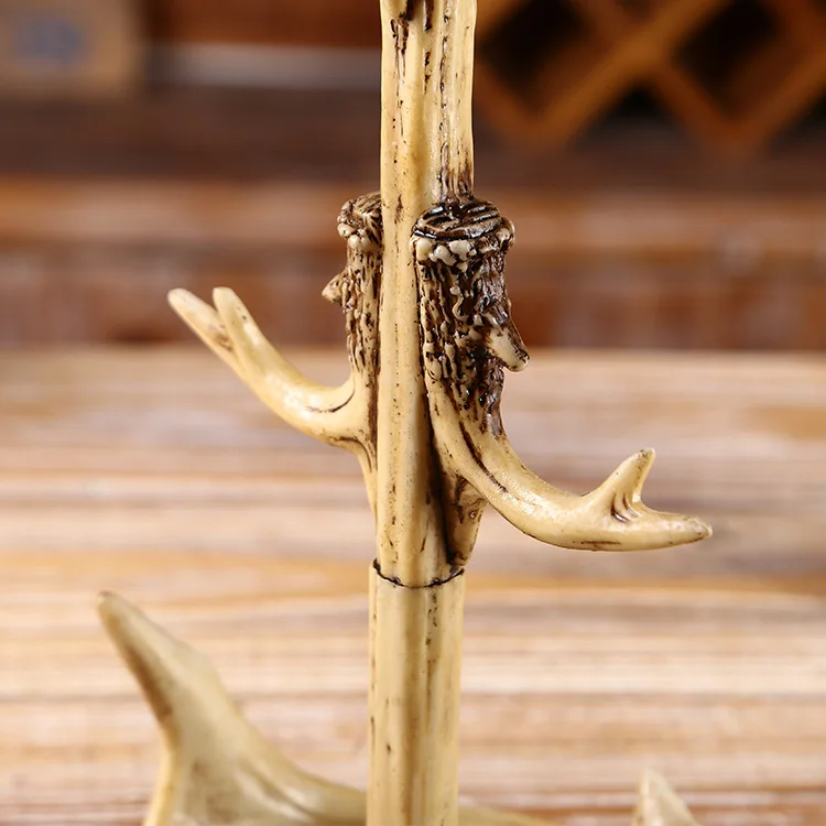 [MGT] скандинавский рога из смолы держатель для чашки стекла вина украшение