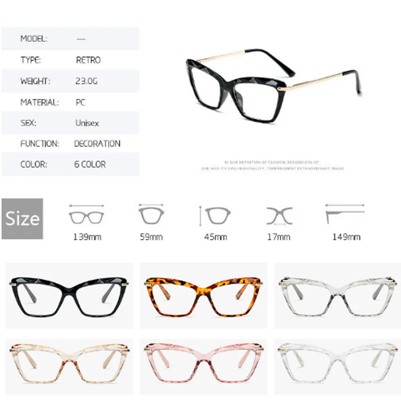 Оправа для очков чтения CRSD квадратная с кристаллами многосекционная работы за