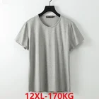 Высокого качества Мужская хлопчатобумажная футболка с коротким рукавом летняя одежда размера плюс 8XL 9XL дышащие футболки 10XL 12XL Свободная Домашняя одежда футболка 70 72 74