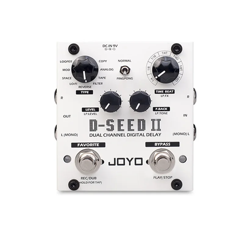 JOYO D-SEED II Лупер двухканальный стереовыход задержки эффект гитарной педали