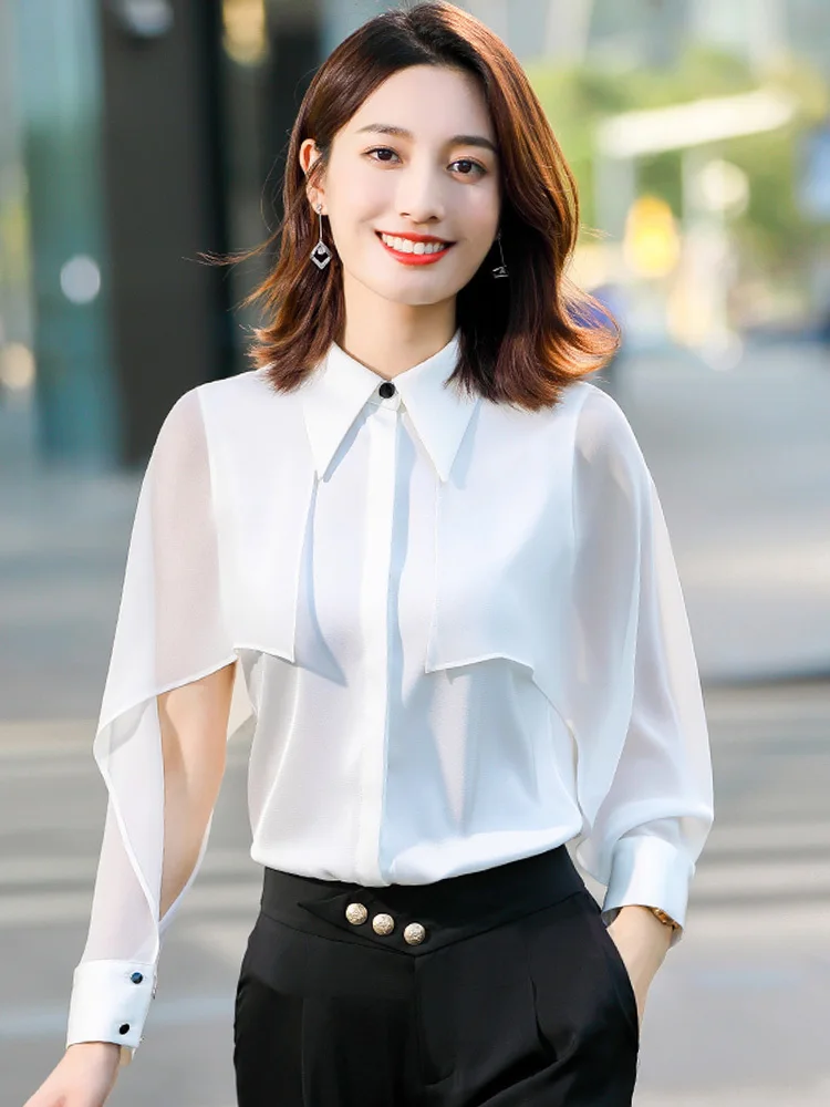 

2021 Spring Summer Fashion High Quality Blouses Shirts Blouses Shirts Business Work Wear OL Styles Blouse Tops Clothes