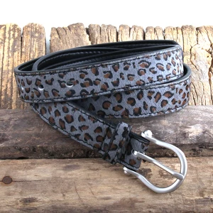 RH модный Леопардовый пятнистый кожаный ремень из конского волоса для женщин из коровьей кожи , Женские аксессуары, подарок, Прямая поставка