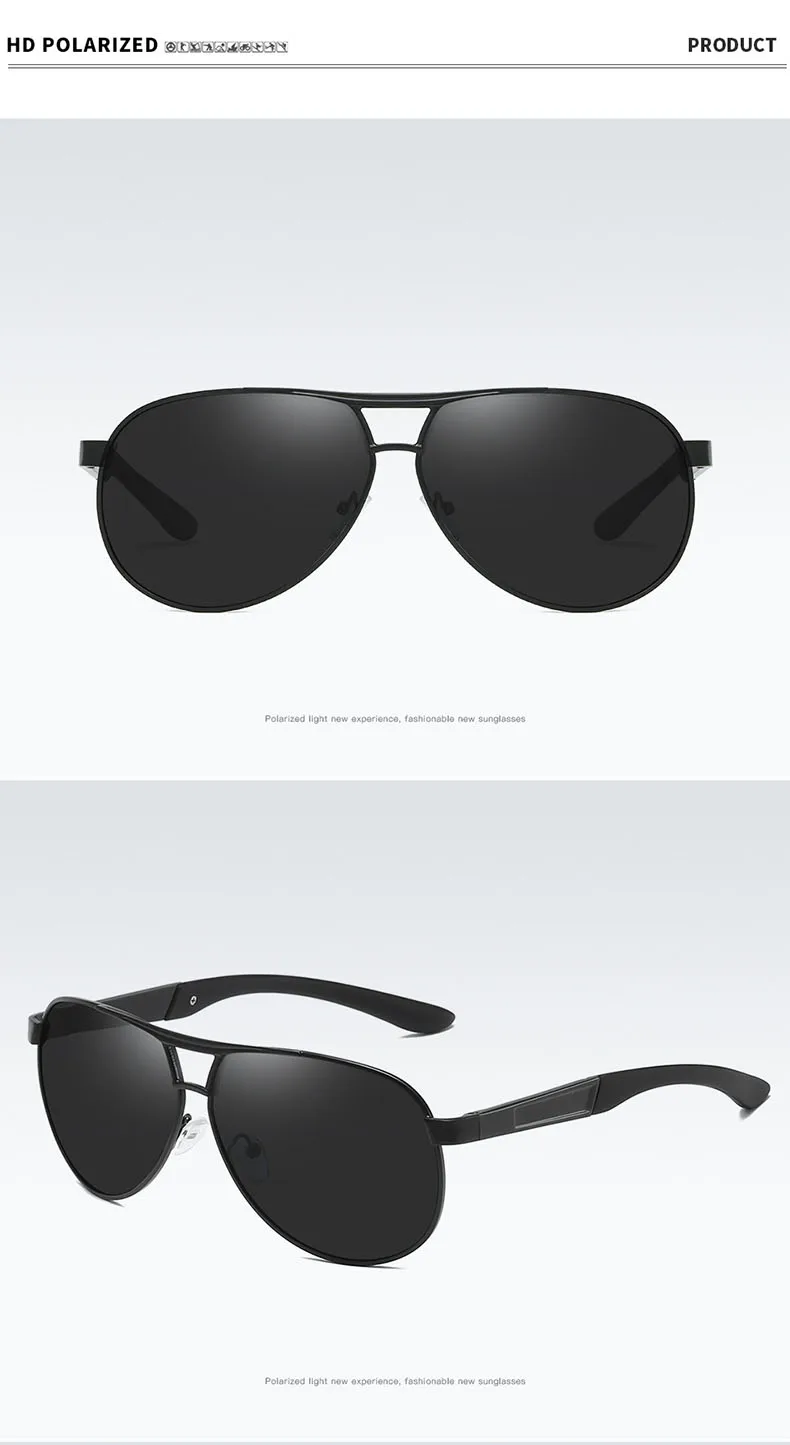 Classic Vintage Polarized Pilot Sunglasses Men Fashion Brand Designer Goggle Driving Mirror Lens Sun Glasses For Male UV400