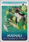 Металлический знак Mainau тропический остров в озере конденс Металлический Щит жестяной знак