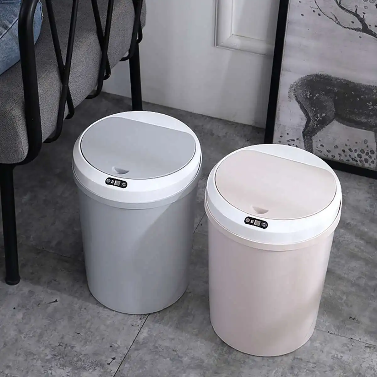 

12L Smart Trash Can Automatic Sensor Household Bathroom Toilet Dustbin Intelligent Sensor Electric Waste Bin Rubbish Can