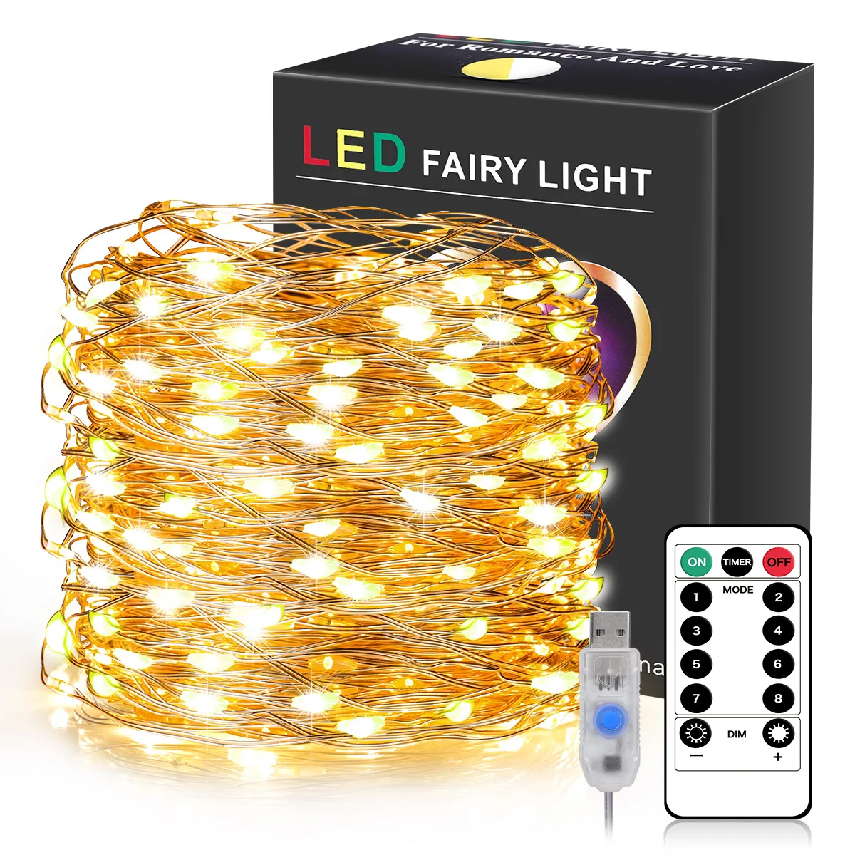 

Sxzm controle remoto 5/10/20 metro led string luz fio de cobre alimentado por usb ao ar livre fadas guirlanda ano novo decorao