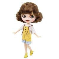 icy dbs blyth doll customized white skin and joint body with open mouth matte face for girl gift toy bl9158