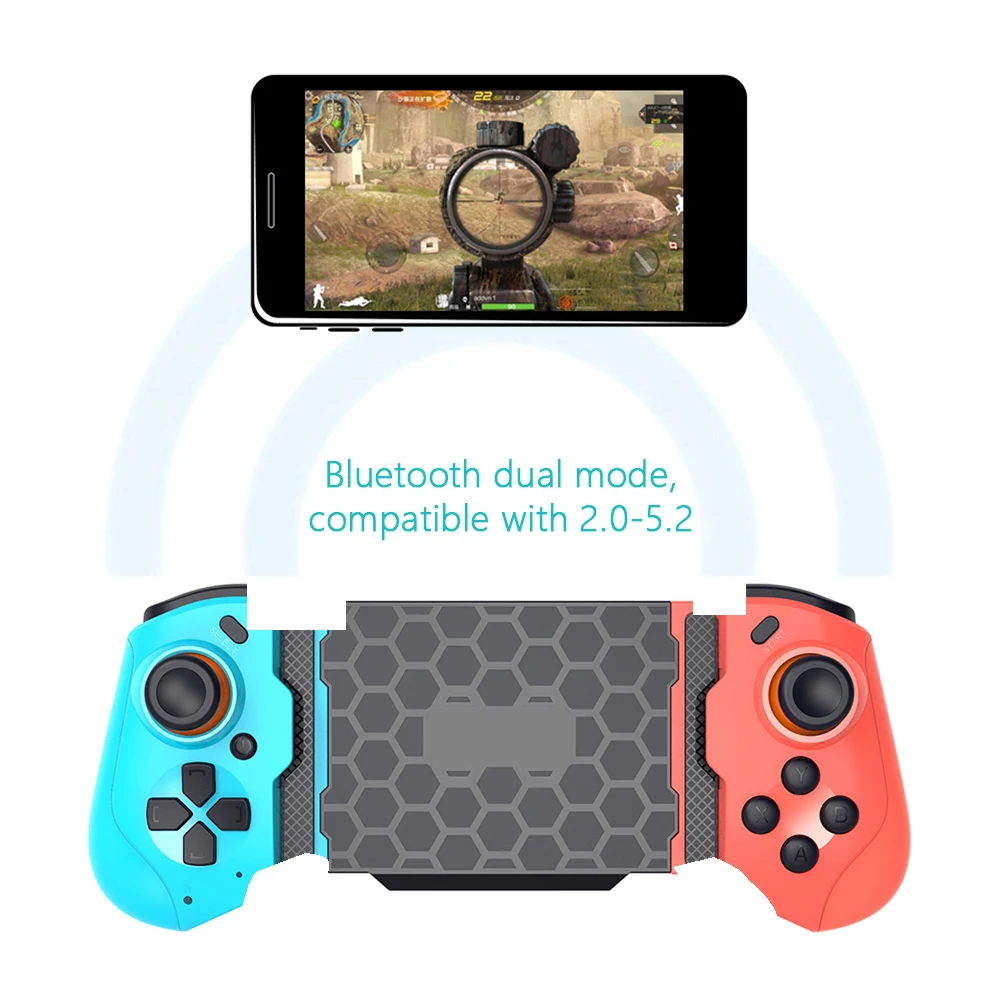 

MOCUTE-060 Telescopic Bluetooth-compatible Gamepad Dual Mode Wireless Game Controller Compatible 2.0-5.2 for iOS Android Windows