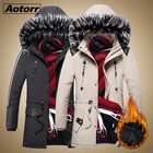 Парка мужская, пальто, зимняя куртка, мужская приталенная утепленная меховая верхняя одежда с капюшоном, теплая куртка, брендовая одежда, повседневное мужское пальто, мужская верхняя одежда