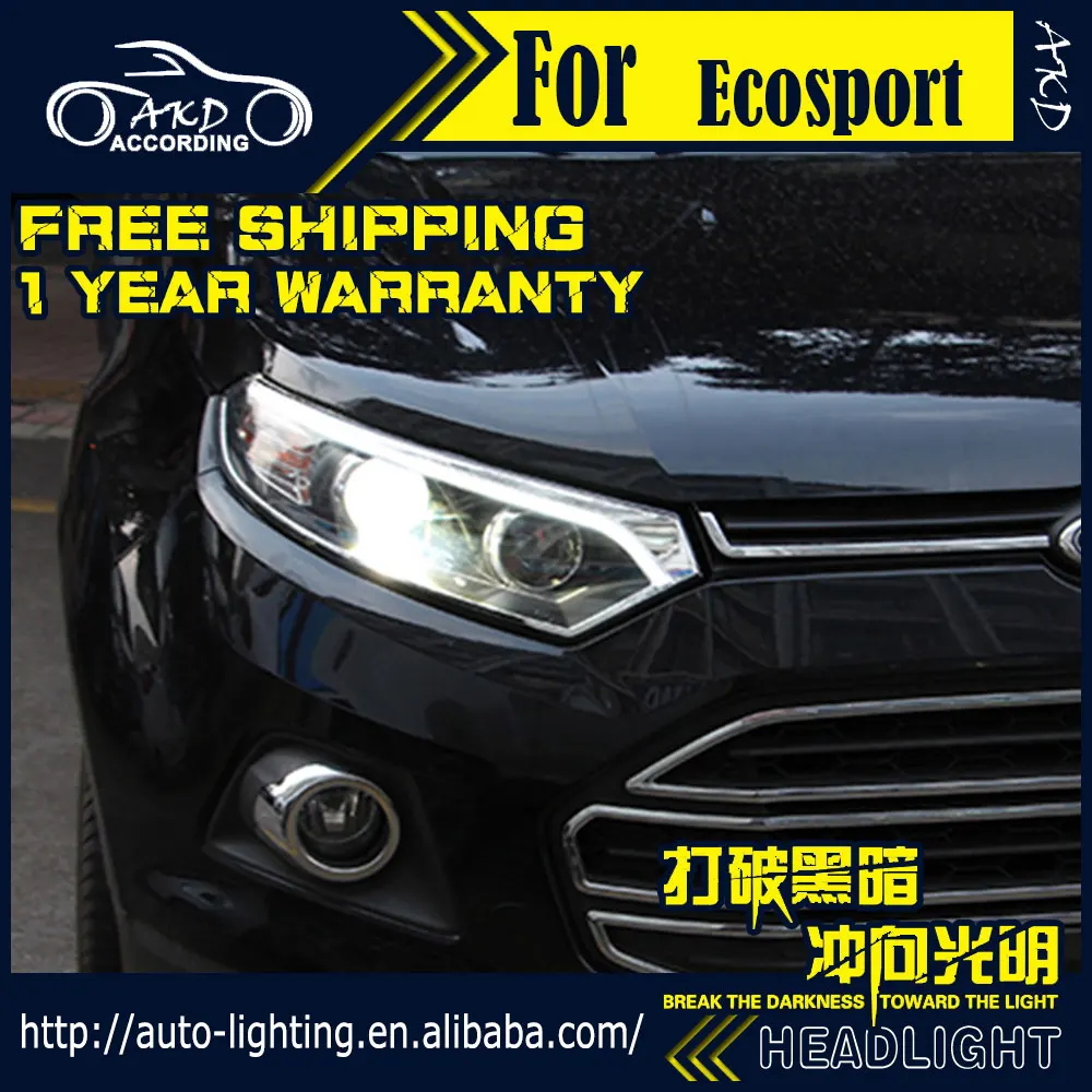 АКД стайлинга автомобилей фара для Ford Ecosport светодиодный фар 2014 2016 EcoSport DRL H7 D2H Hid