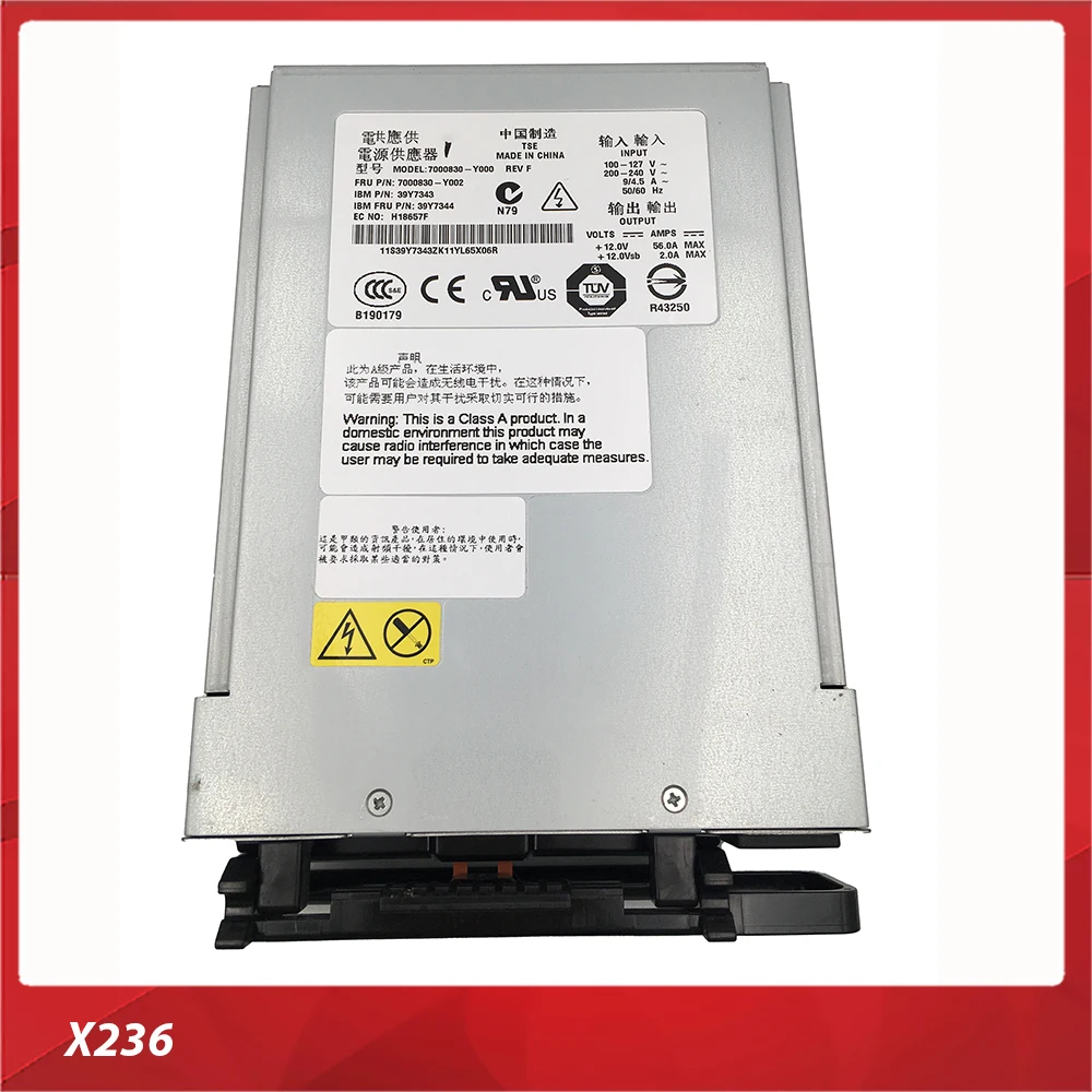 For Power Supplier for IBM X236 39Y7344 39Y7343 74P4456 74P4455 7000830-0000 100% Pre Delivery Testing