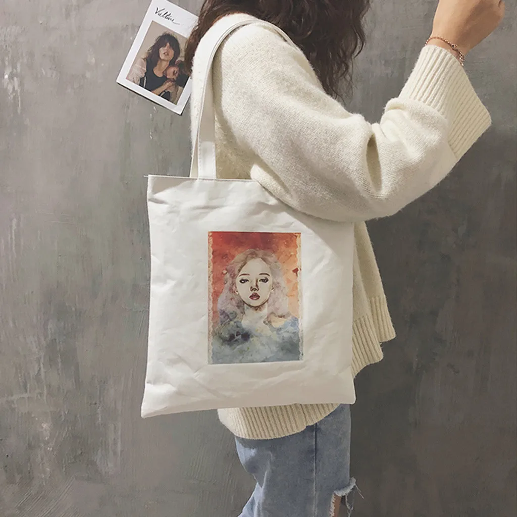 Женская тканевая хозяйственная сумка с узором сумки для путешествий