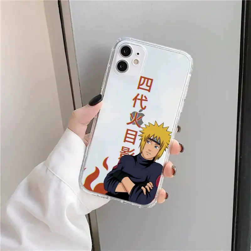 

Anime Naruto Uzumaki Sasuke kakashi Phone Case Transparent for iPhone 11 12 mini pro XS MAX 8 7 6 6S Plus X 5S SE 2020 XR