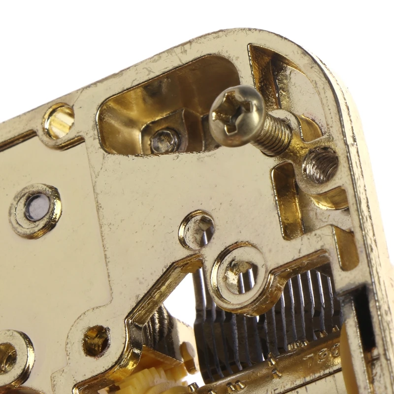 

DIY Mechanical Musical Box Golden Movement+Screws +Castle In The Sky Key Gift