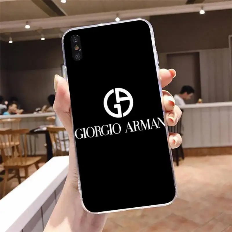 

Trendy Italian EA7 Design-Armanies Phone Case Transparent Case For Iphone 6 6s 7 8 Plus XR X XS 11 12 Pro Max