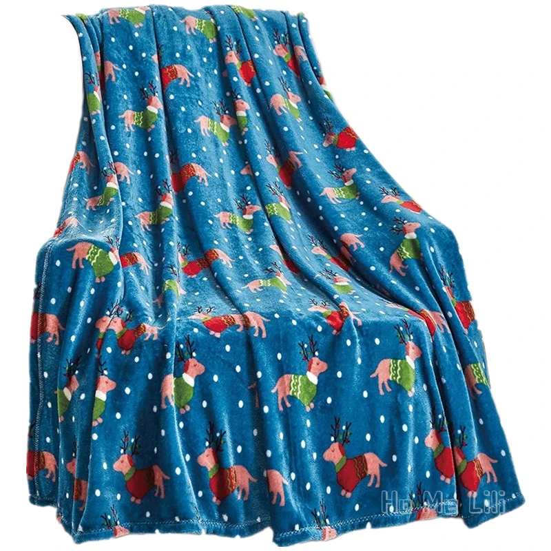Best Deixe neve natal cães férias por ho me lili flanela cobertor para casa cama sofá dormitório decoração