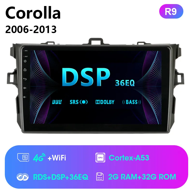 4G and WIFI " ips Android 4G+ wifi Автомобильный Радио мультимедийный плеер для Toyota Corolla E140/150 2006-2013 стерео gps навигация 2Din зеркало-ссылка - Цвет: 4G and WIFI