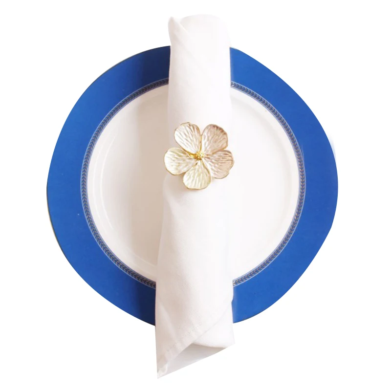 

6 Pcs Flower Napkin Buckle Napkin Ring Napkin Ring, Used for Wedding, Festival, Banquet, Daily Party Decoration