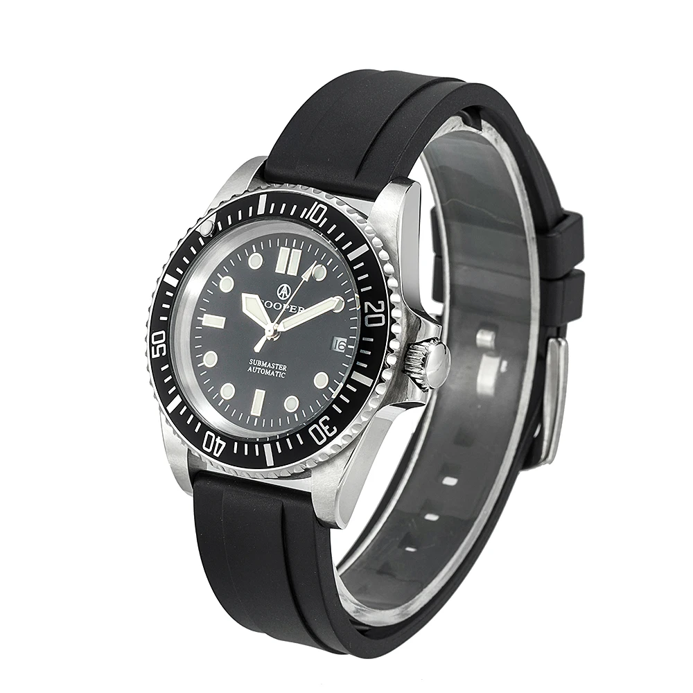 43mm Miyota 8215 Factory Direct Cooper Submaster MWC Men's Automatic Self-wind Watch with Rubber Band C3 Luminous 200M Diving | Наручные
