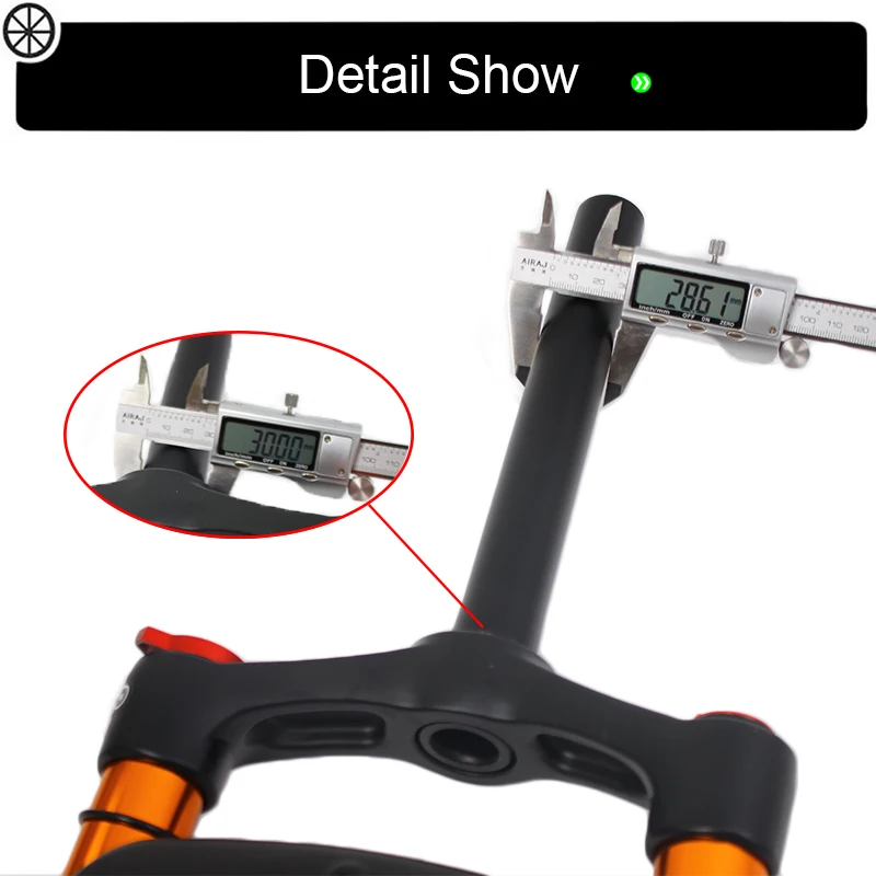 Подвесная вилка BOLANY MTB 26*4," Воздушный амортизатор 1-1/8" Пляжный Снежный велосипед 120 мм TravCel 9 мм QR 1-1/8 безрезьная вилка для горного жира