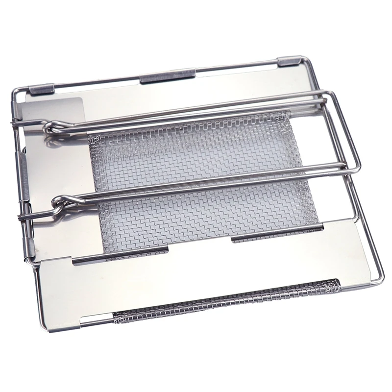 Folding BBQ Grill Stainless Steel Mini Portable Barbecue Bread Sausage Grilling Rack |