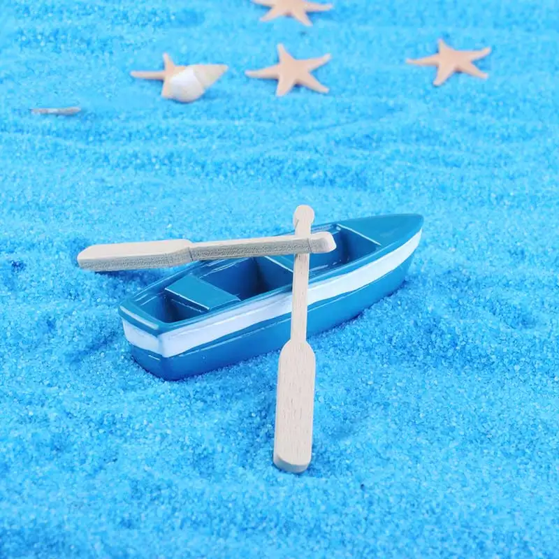 Горячие ремесла Тоторо Лодка Деревянные кванты весла кукольный домик сад море