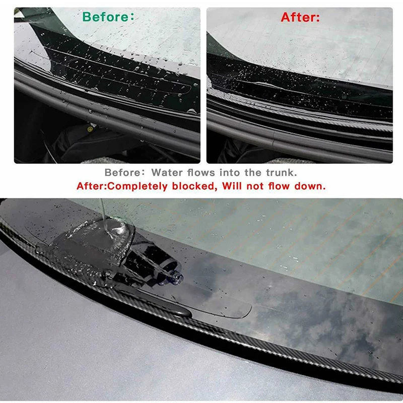 

For Tesla Model 3 2017-2019 2020 2021 Carbon Fiber ABS Car Rear Window Waterproof Spoiler Trunk Retaining Wing Car refitting