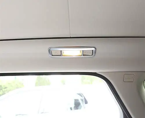 ABS Матовый Хром Интерьер крыши автомобиля Чтение свет рамка Крышка Накладка для