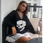 Свитер женский, в европейском и американском стиле, с черепом, на осеньзиму, 2021