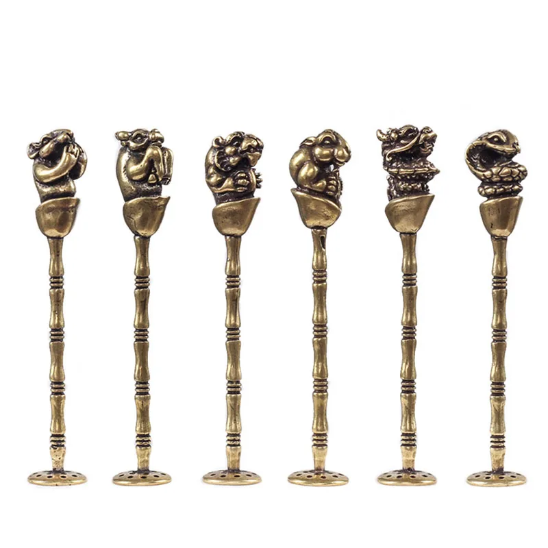 

1Pcs Zodiac Multifunction Brass Pipe Press Tamper For Tobacco Pipe Smoke Cleaner Retro Smoking Accessories