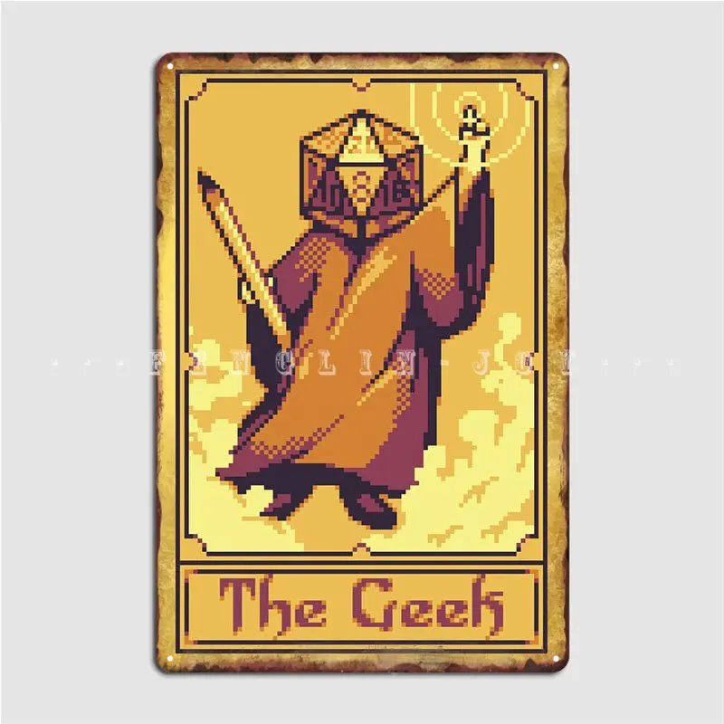 

The Geek Pixel Tarot Metal Plaque Poster Wall Cave Pub Garage Designing Plaques Tin Sign Poster