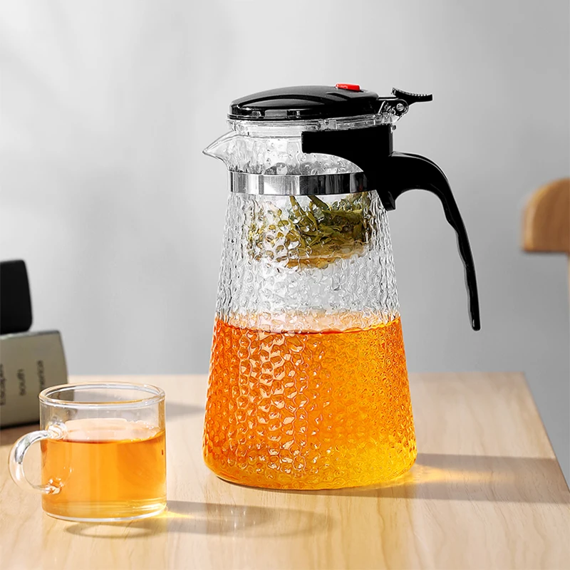 Стеклянный чайник высокого качества Термостойкое стекло с фильтром для заварки