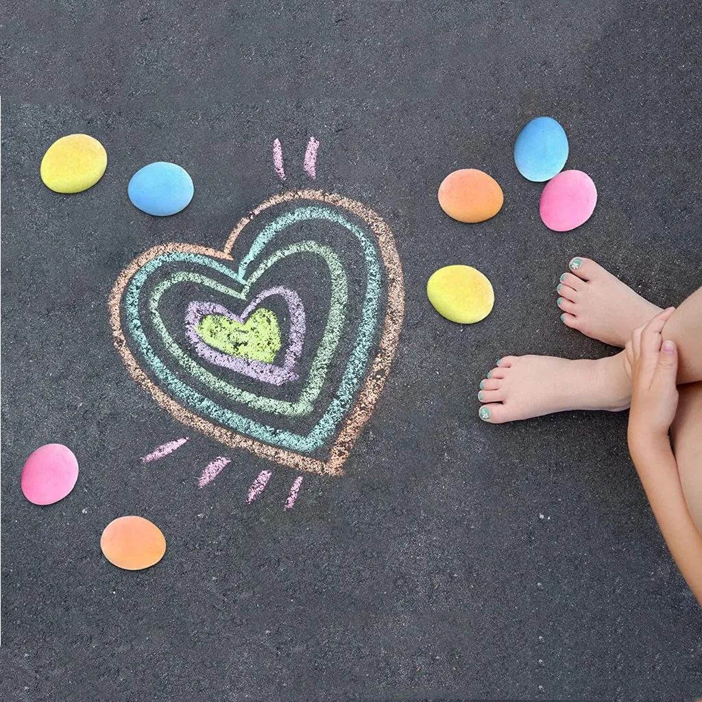 Мелки без пыли для детей 6 шт. Детские Тротуарные палочки разные цвета мелки