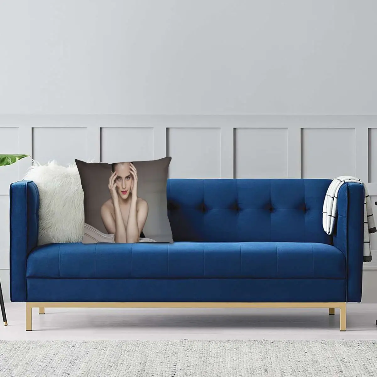 Чехол для диванной подушки с Эммой Ватсон 1036|Наволочка| |