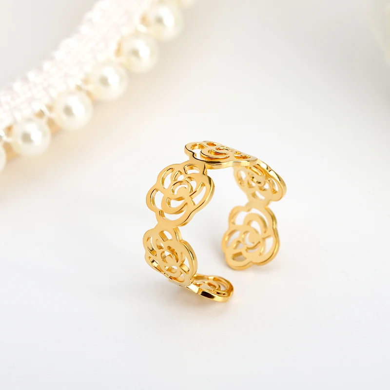 Минимализм обручальное кольцо с цветочным рисунком розы парные ювелирные